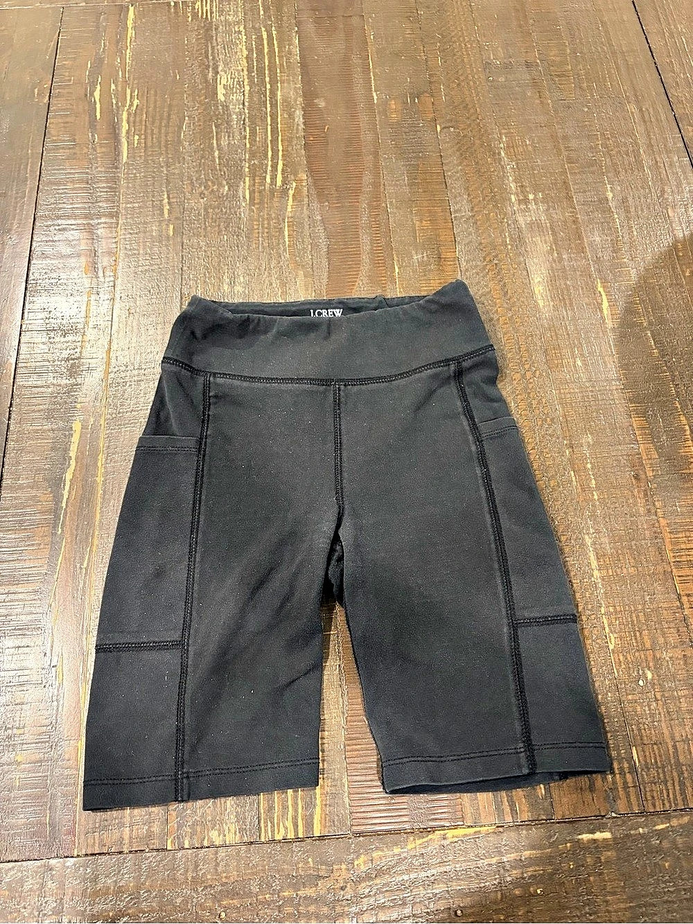 J.Crew Bike Short with Side Pocket Black Athletic Shorts